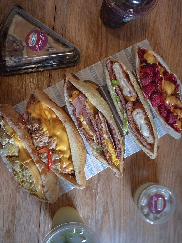 Sandwichs présentés pour une sandwicherie